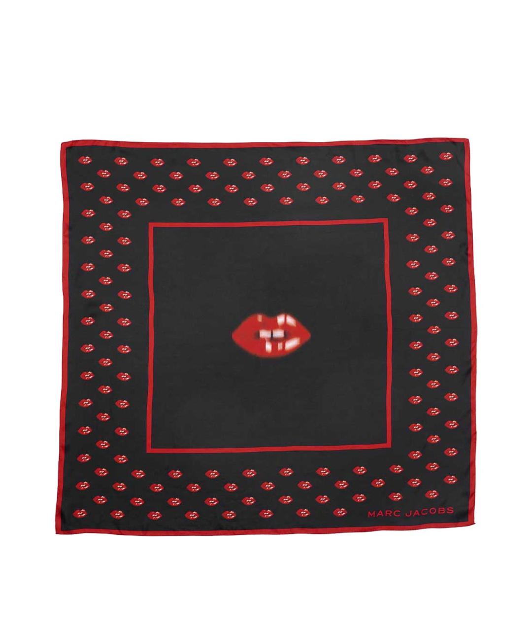 MARC JACOBS Черный шелковый шарф, фото 1