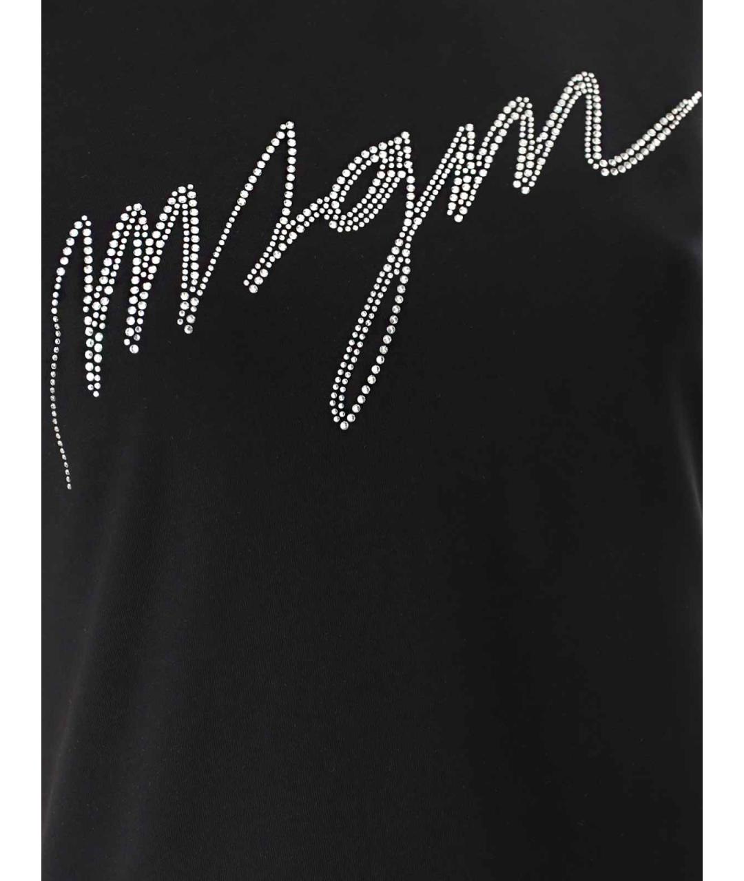MSGM Черная хлопковая футболка, фото 4