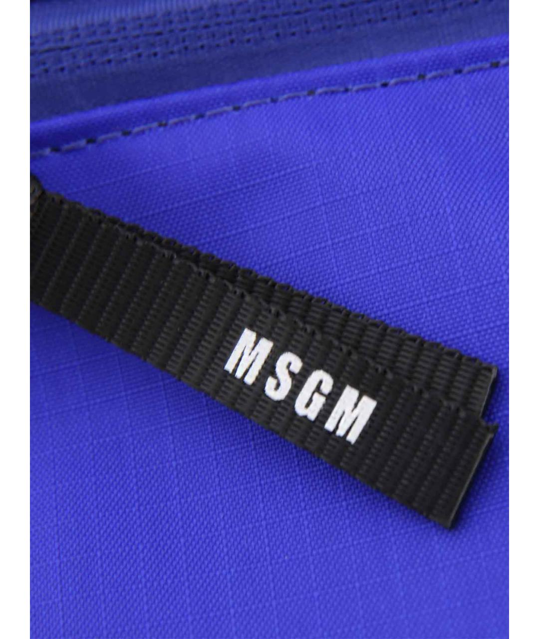 MSGM Синяя тканевая сумка тоут, фото 5