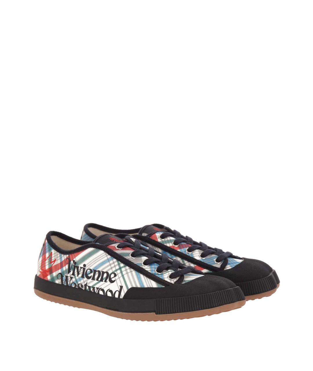 VIVIENNE WESTWOOD Мульти текстильные низкие кроссовки / кеды, фото 2