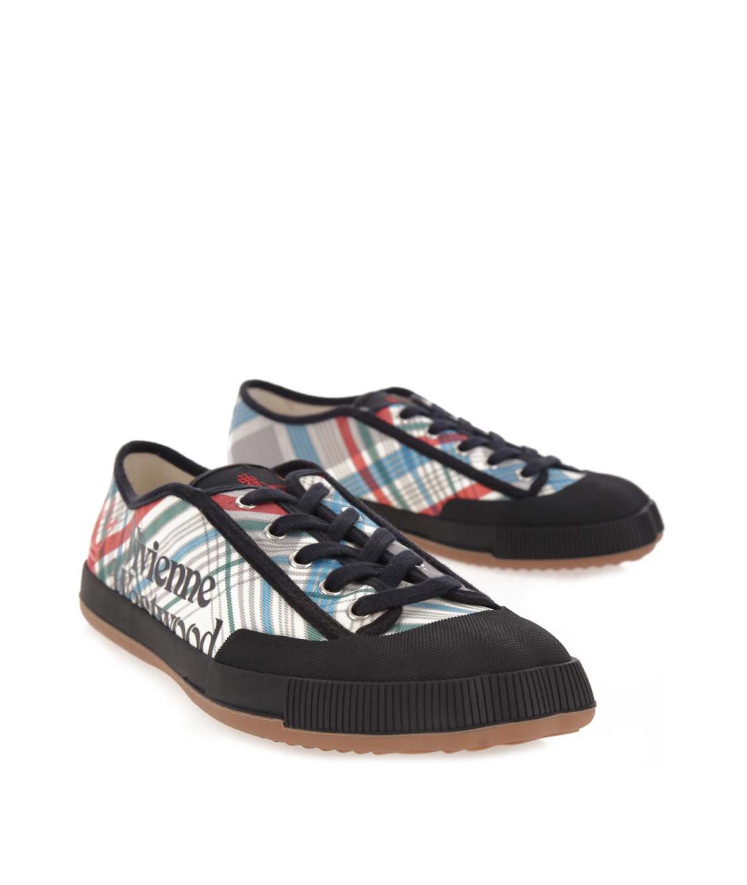 VIVIENNE WESTWOOD Мульти текстильные низкие кроссовки / кеды, фото 4
