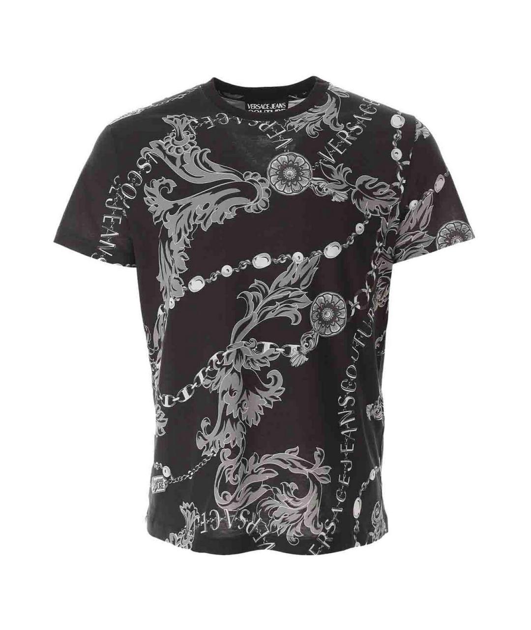 VERSACE JEANS COUTURE Мульти хлопковая футболка, фото 1