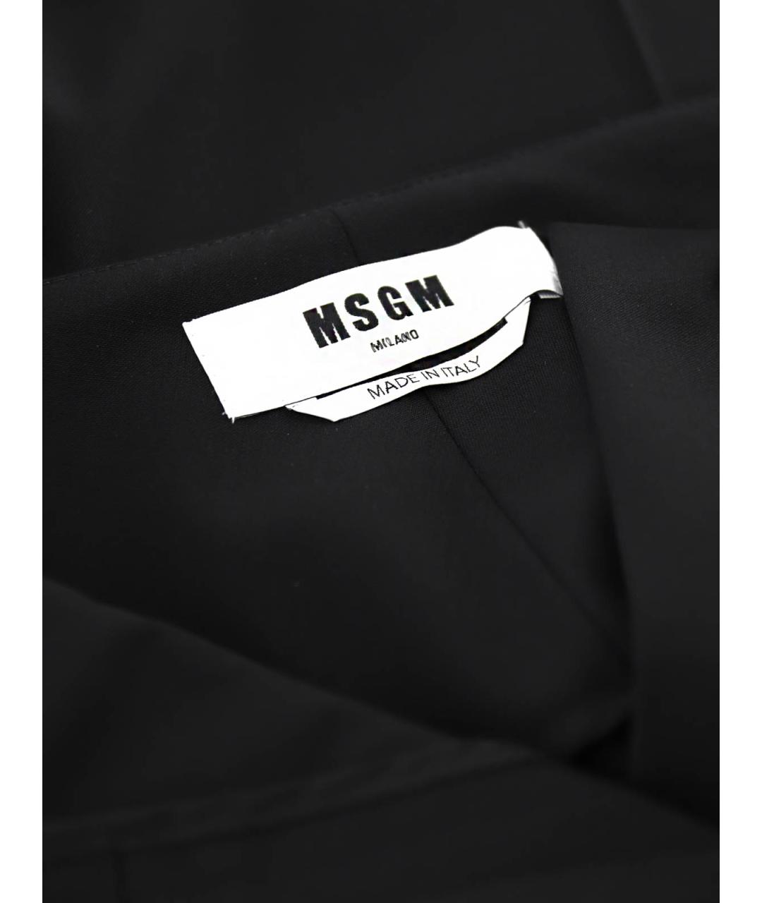 MSGM Черные шерстяные шорты, фото 5