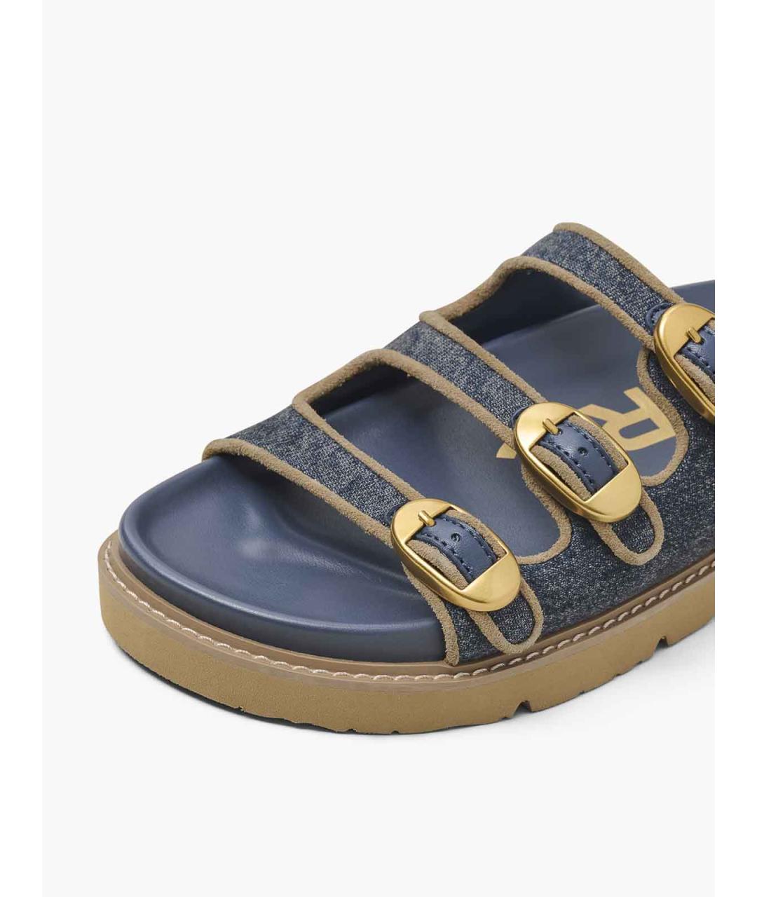 MARC JACOBS Синие текстильные сандалии, фото 4