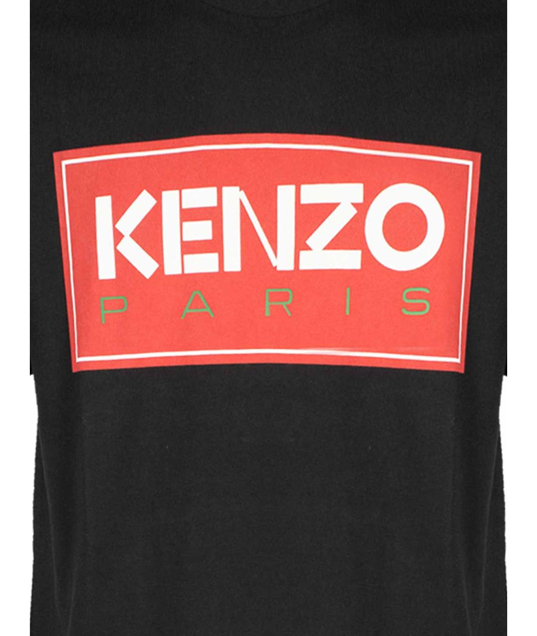 KENZO Черная хлопковая футболка, фото 4