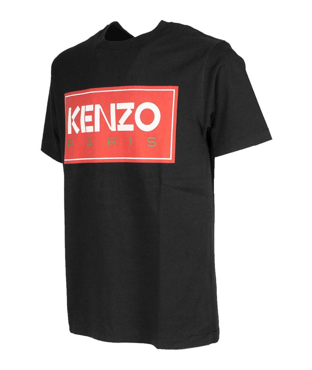 KENZO Черная хлопковая футболка, фото 2
