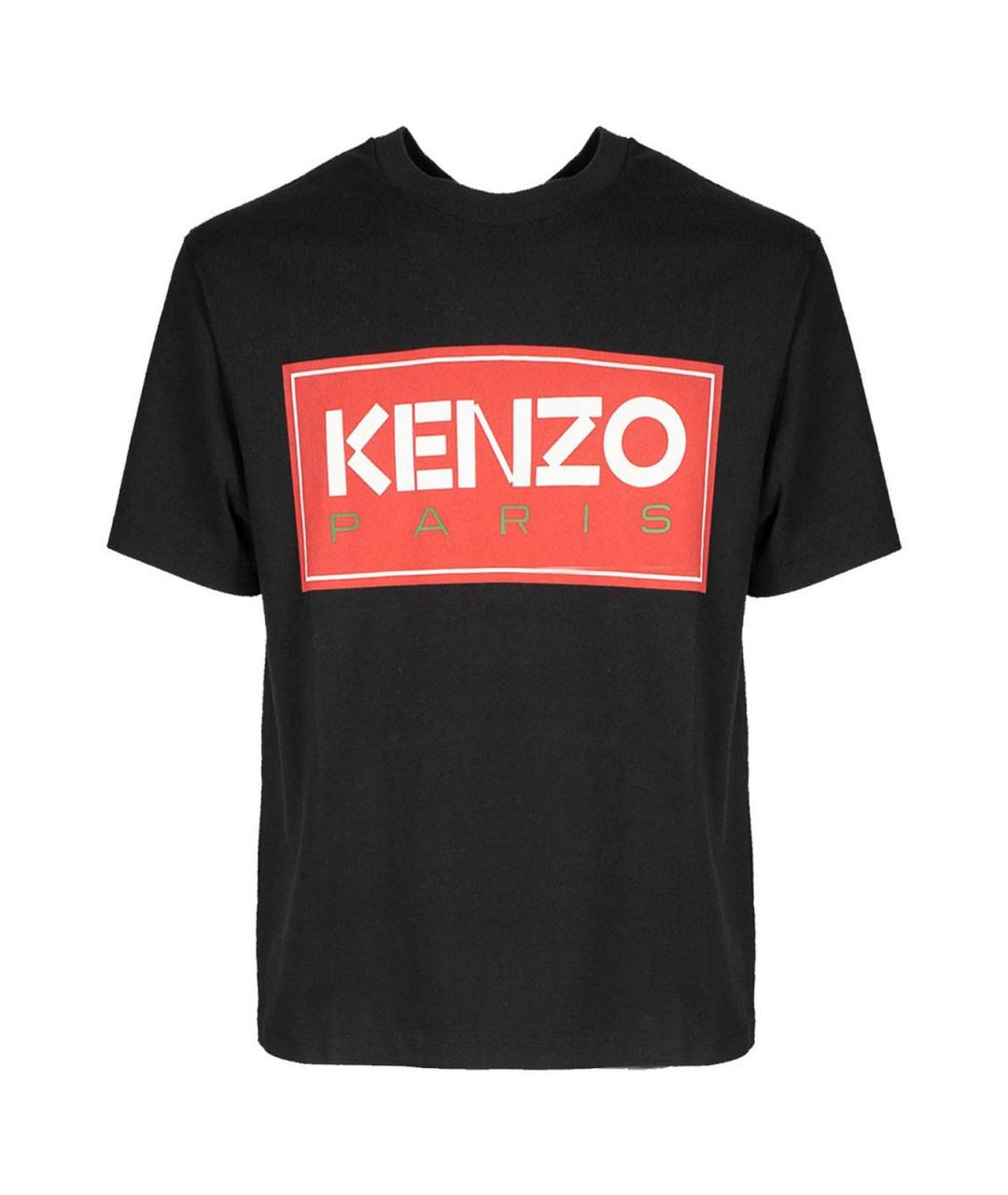 KENZO Черная хлопковая футболка, фото 1