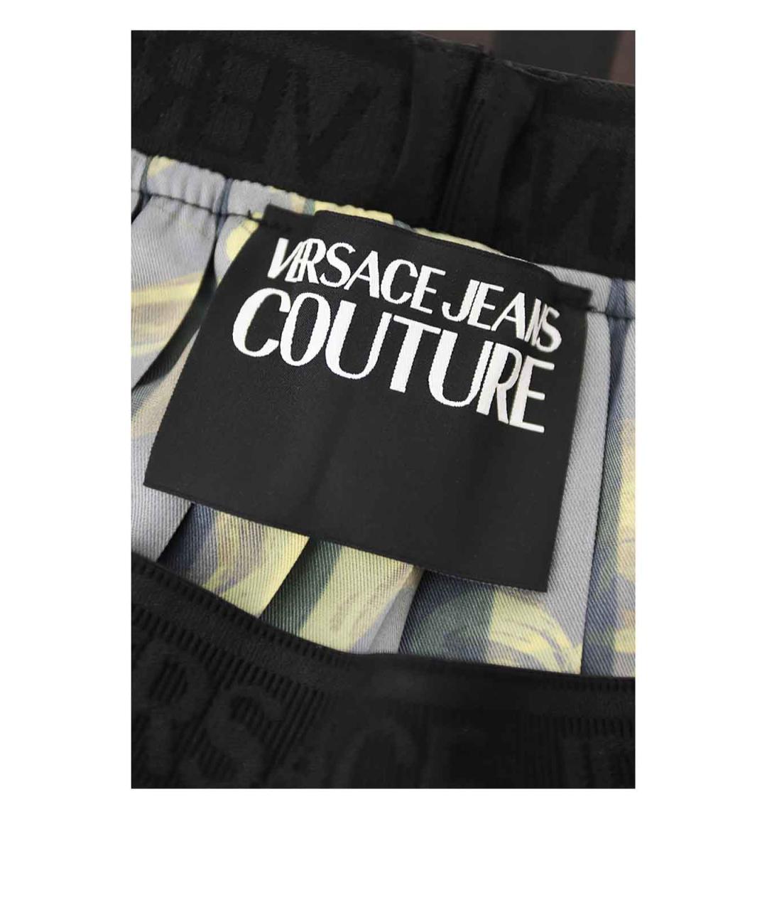 VERSACE JEANS COUTURE Черная полиэстеровая юбка миди, фото 5
