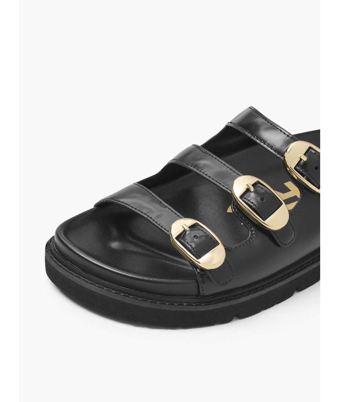 MARC JACOBS Черные кожаные сандалии, фото 4