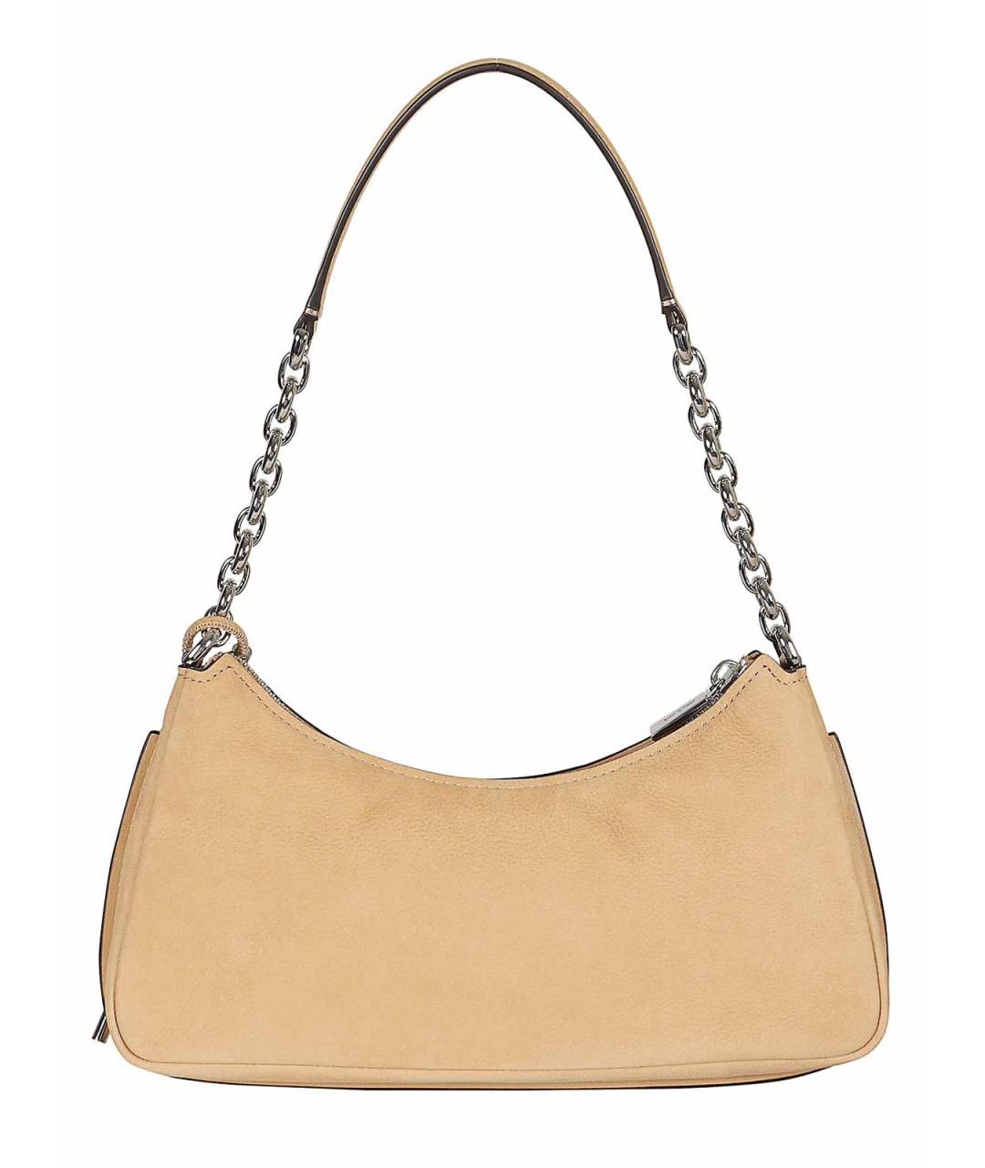 MICHAEL KORS Бежевая кожаная сумка через плечо, фото 3