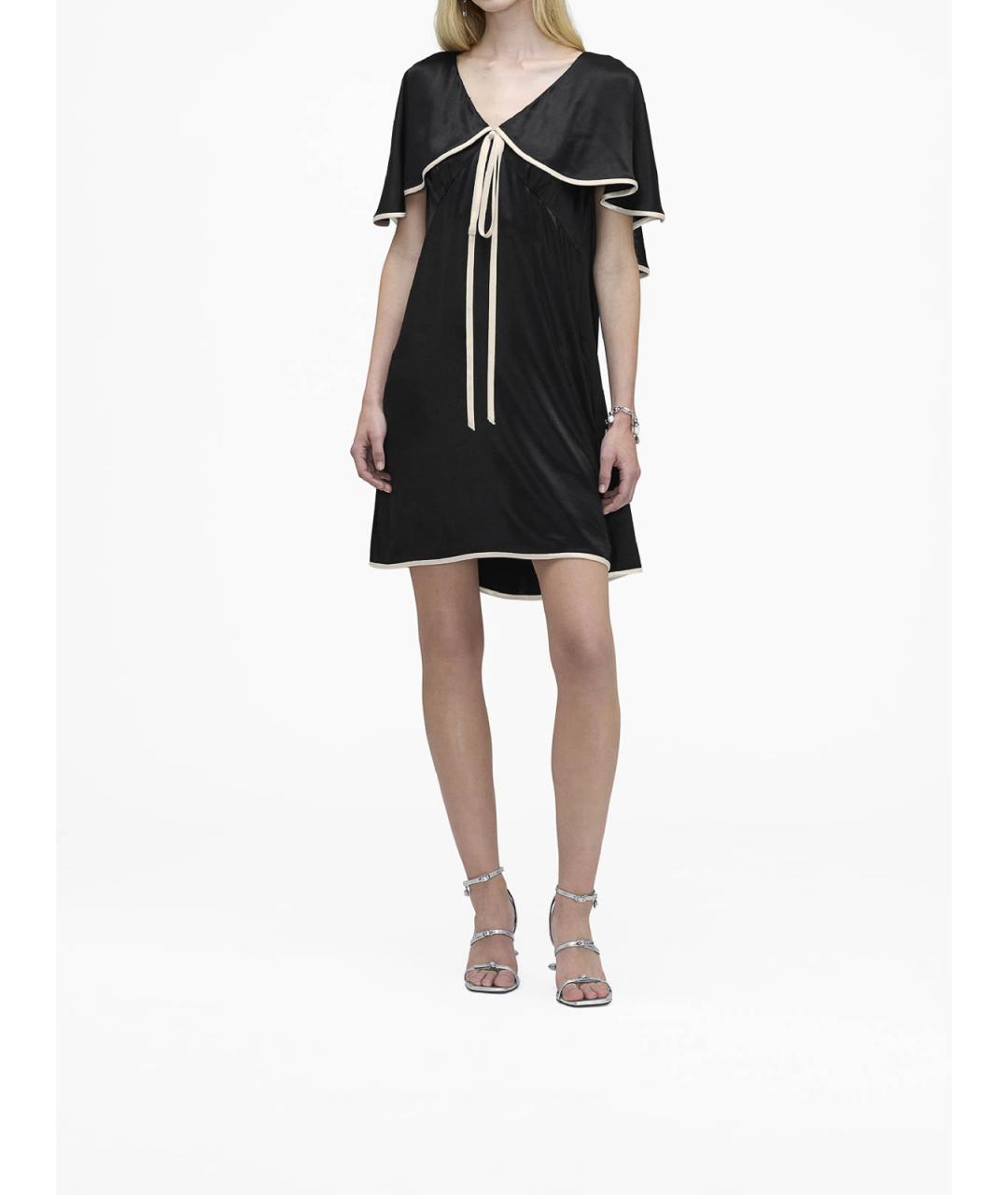 MARC JACOBS Черное вискозное повседневное платье, фото 3