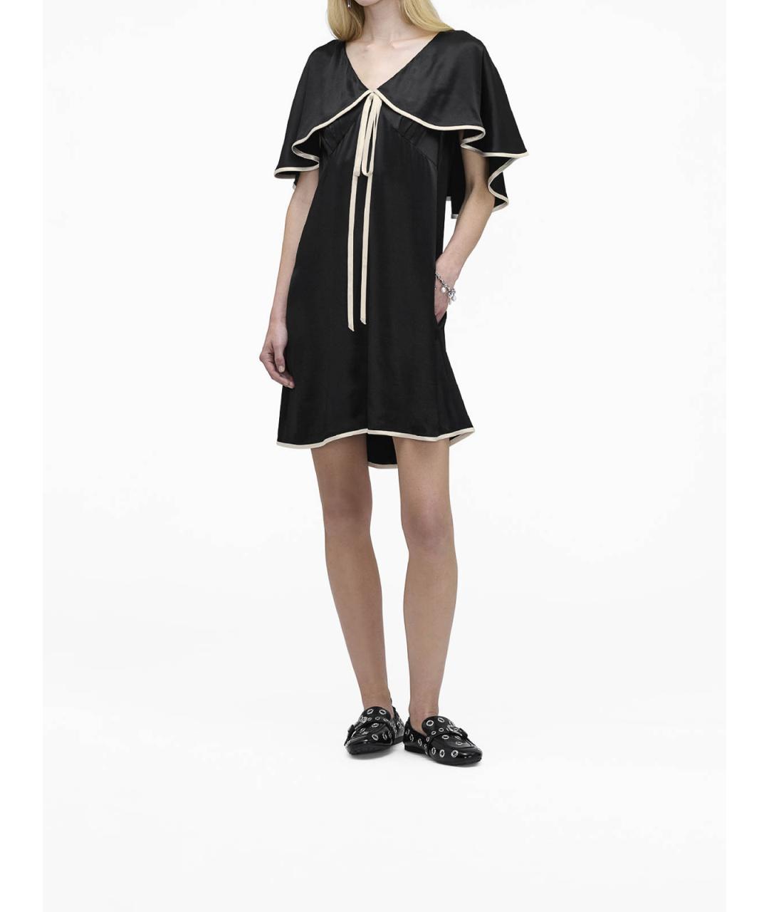 MARC JACOBS Черное вискозное повседневное платье, фото 4