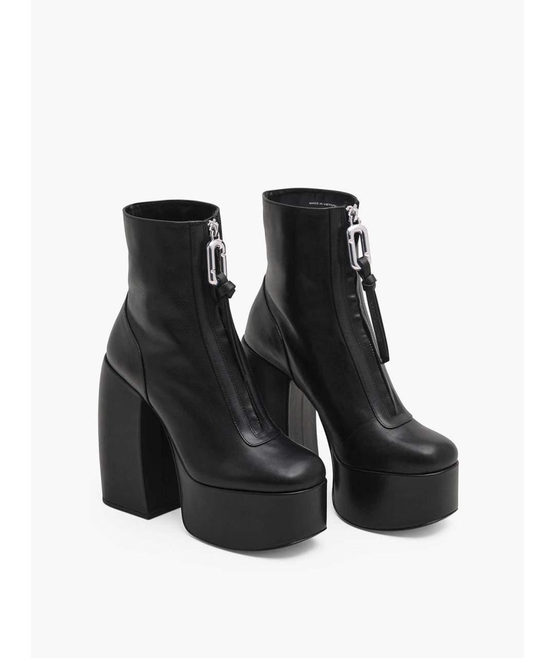 MARC JACOBS Черные кожаные ботильоны, фото 2
