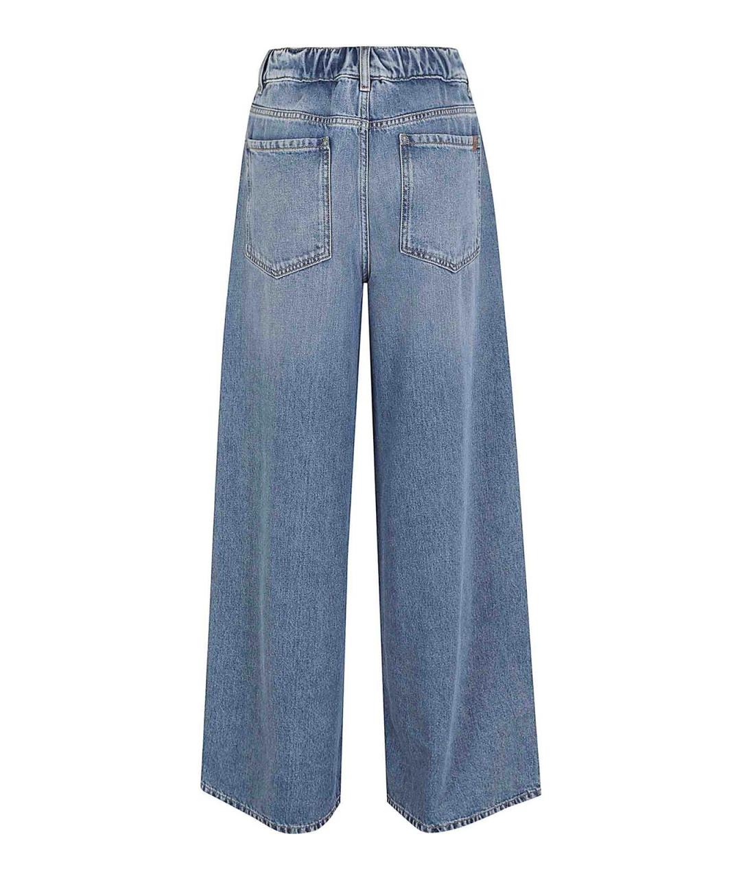 WEEKEND MAX MARA Синие хлопковые прямые джинсы, фото 2