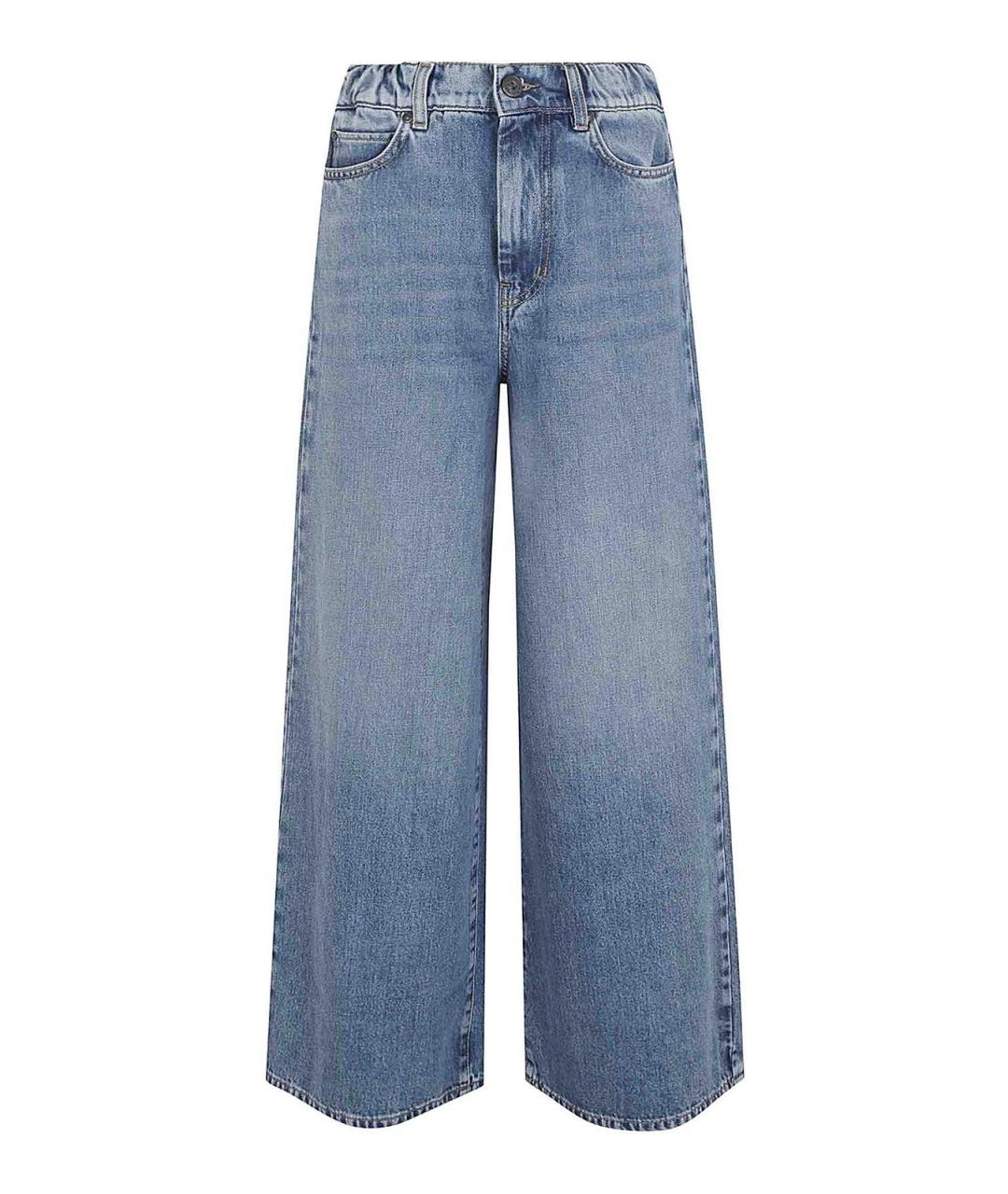 WEEKEND MAX MARA Синие хлопковые прямые джинсы, фото 1