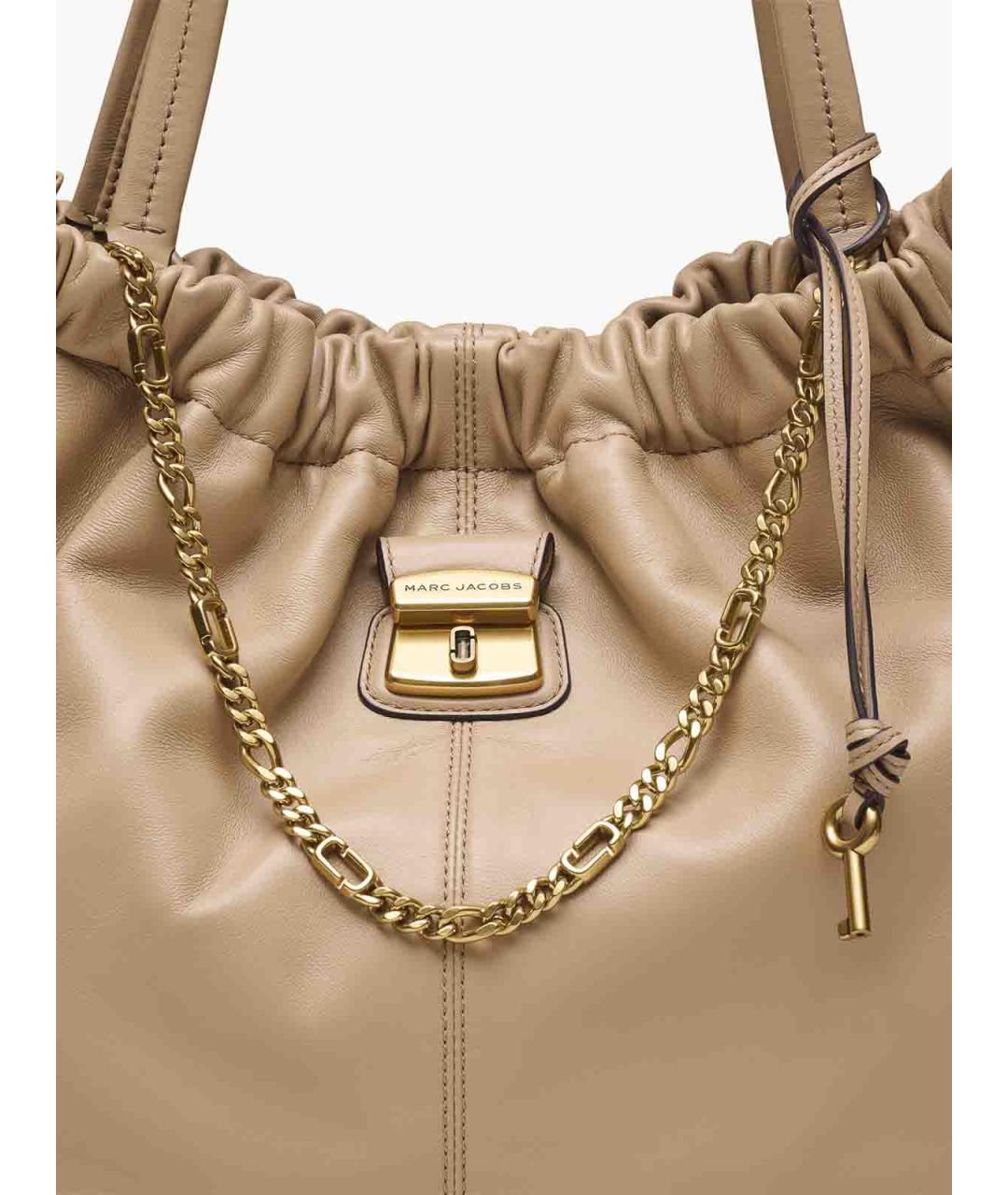 MARC JACOBS Бежевая кожаная сумка тоут, фото 6