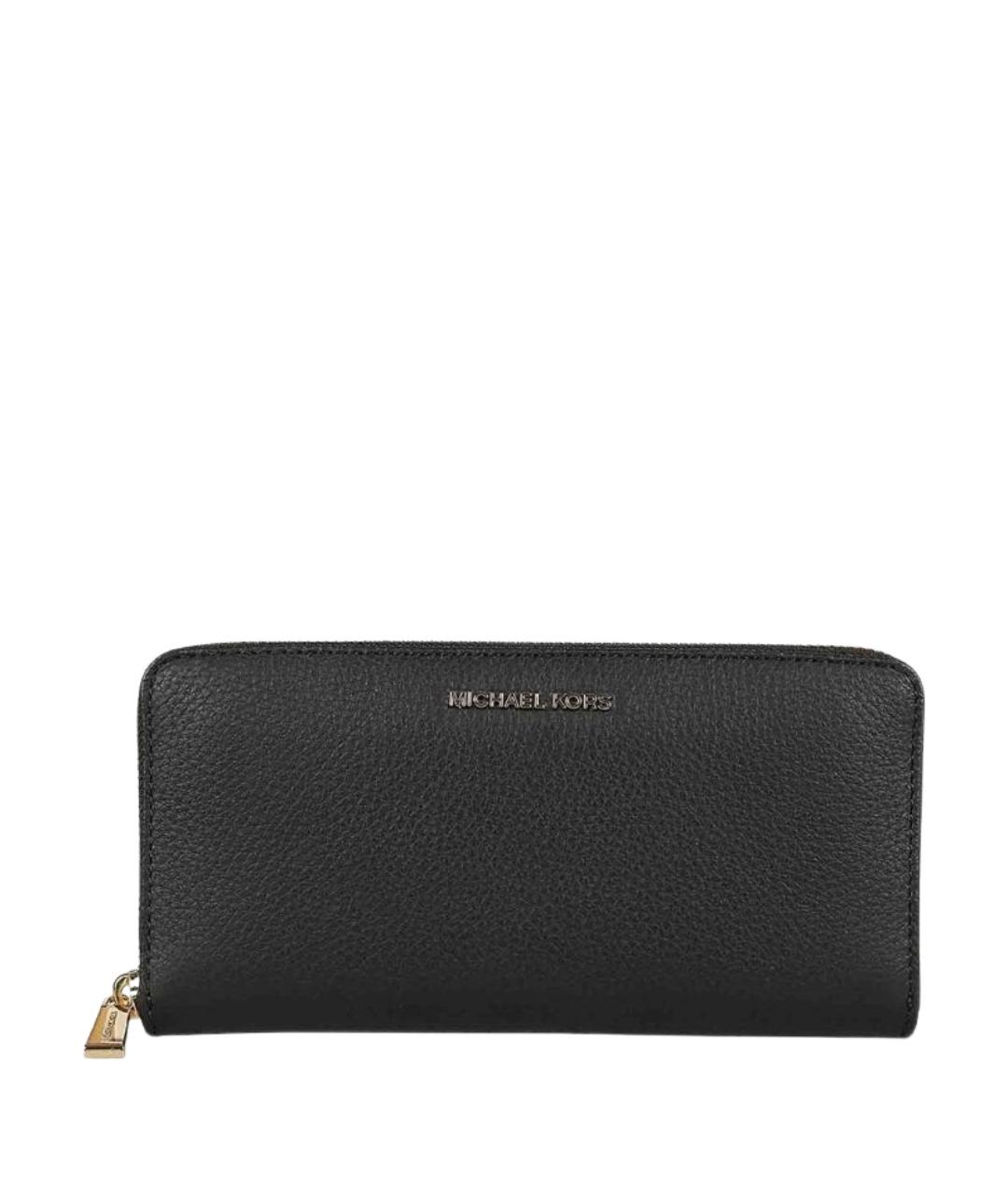 MICHAEL KORS Черный кожаный кошелек, фото 1