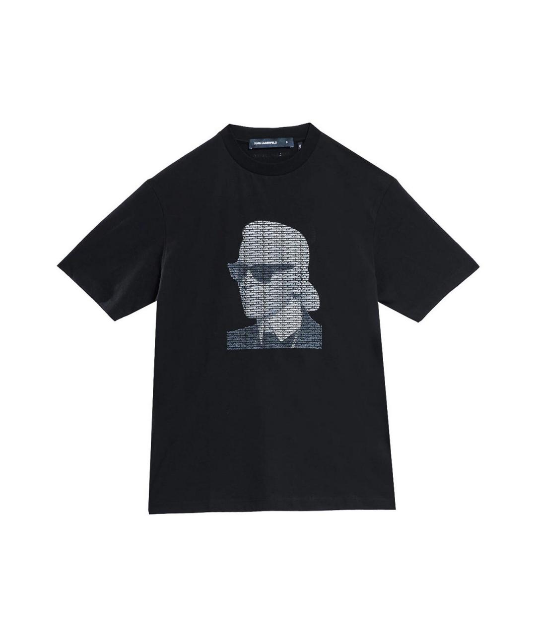 KARL LAGERFELD Черная хлопковая футболка, фото 1