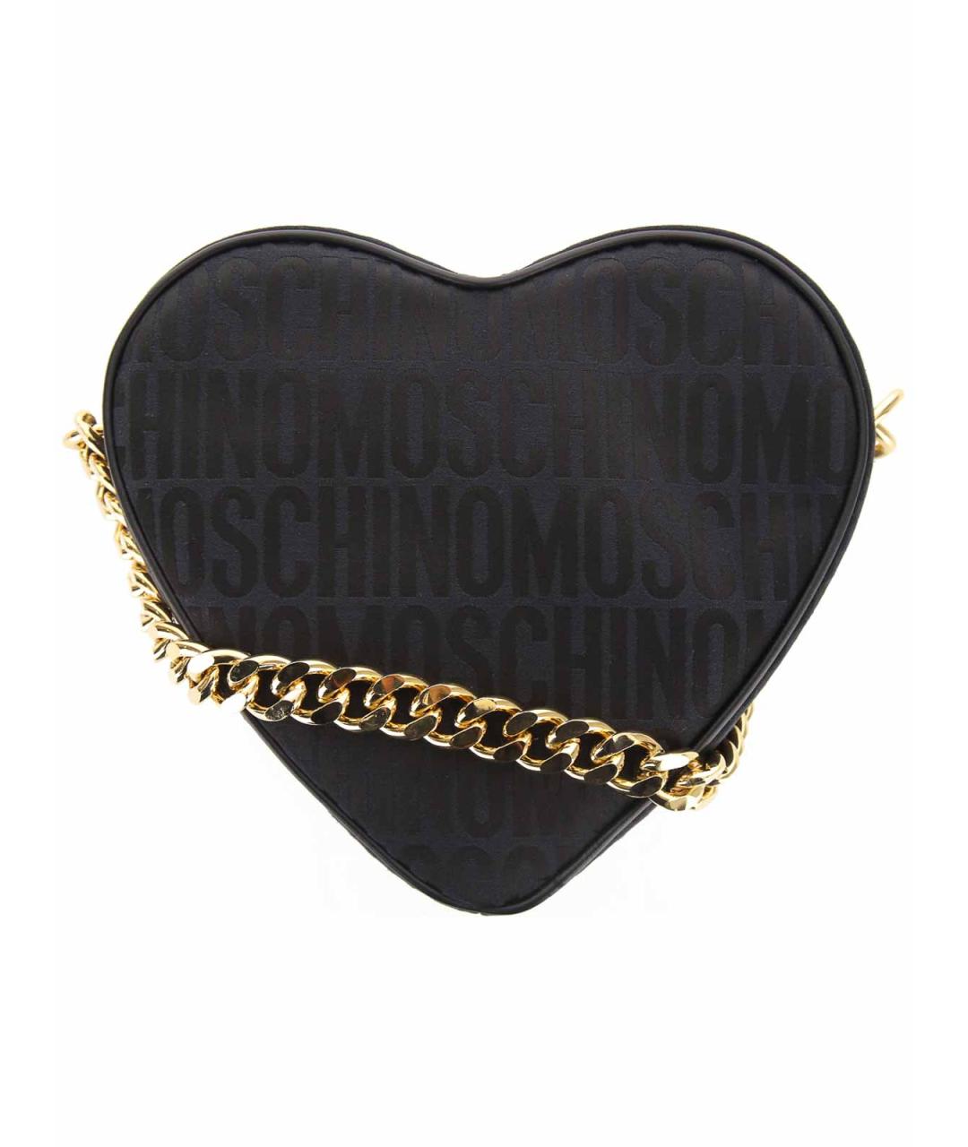 MOSCHINO Черная кожаная сумка через плечо, фото 3