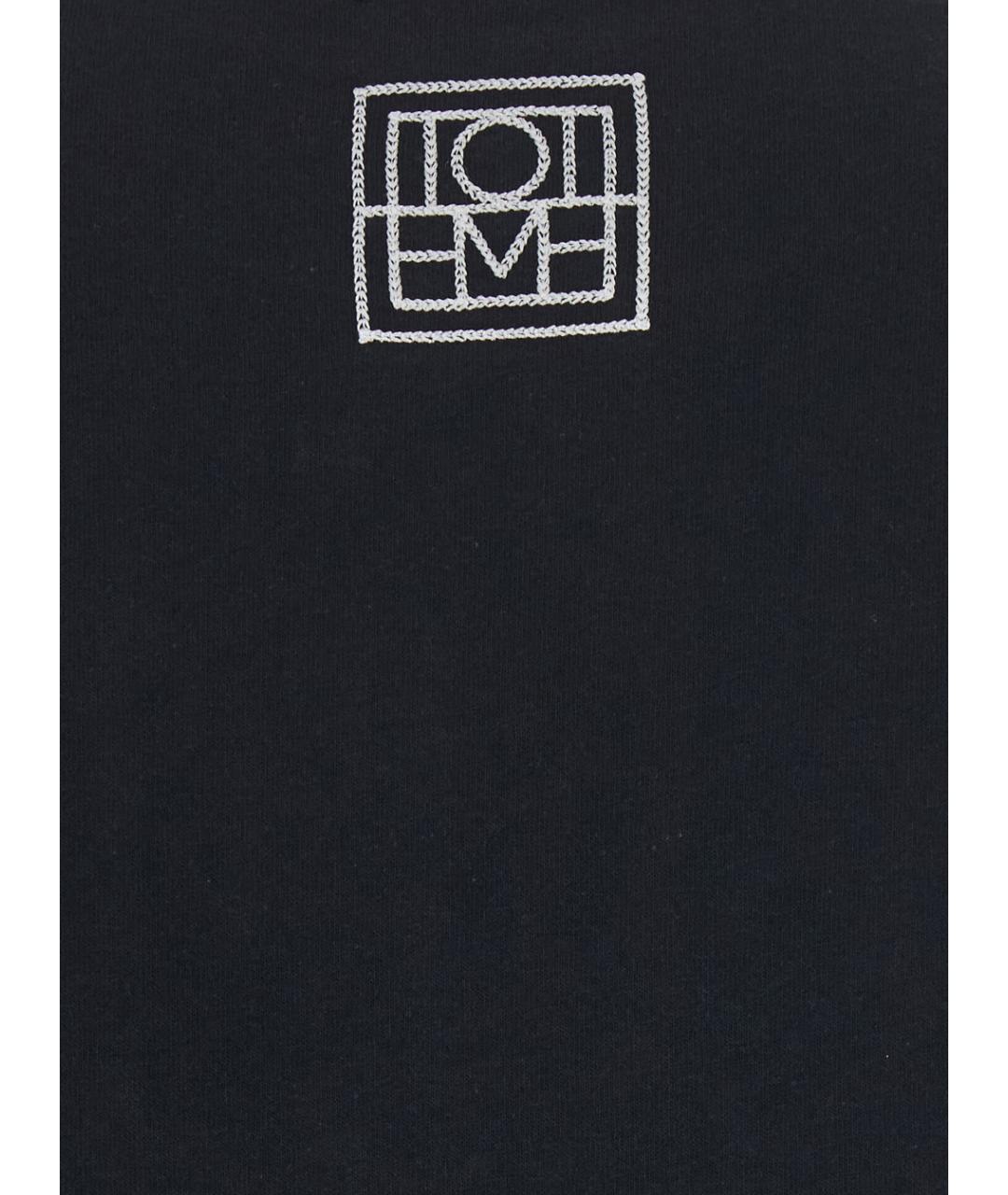 TOTEME Черная хлопковая футболка, фото 3