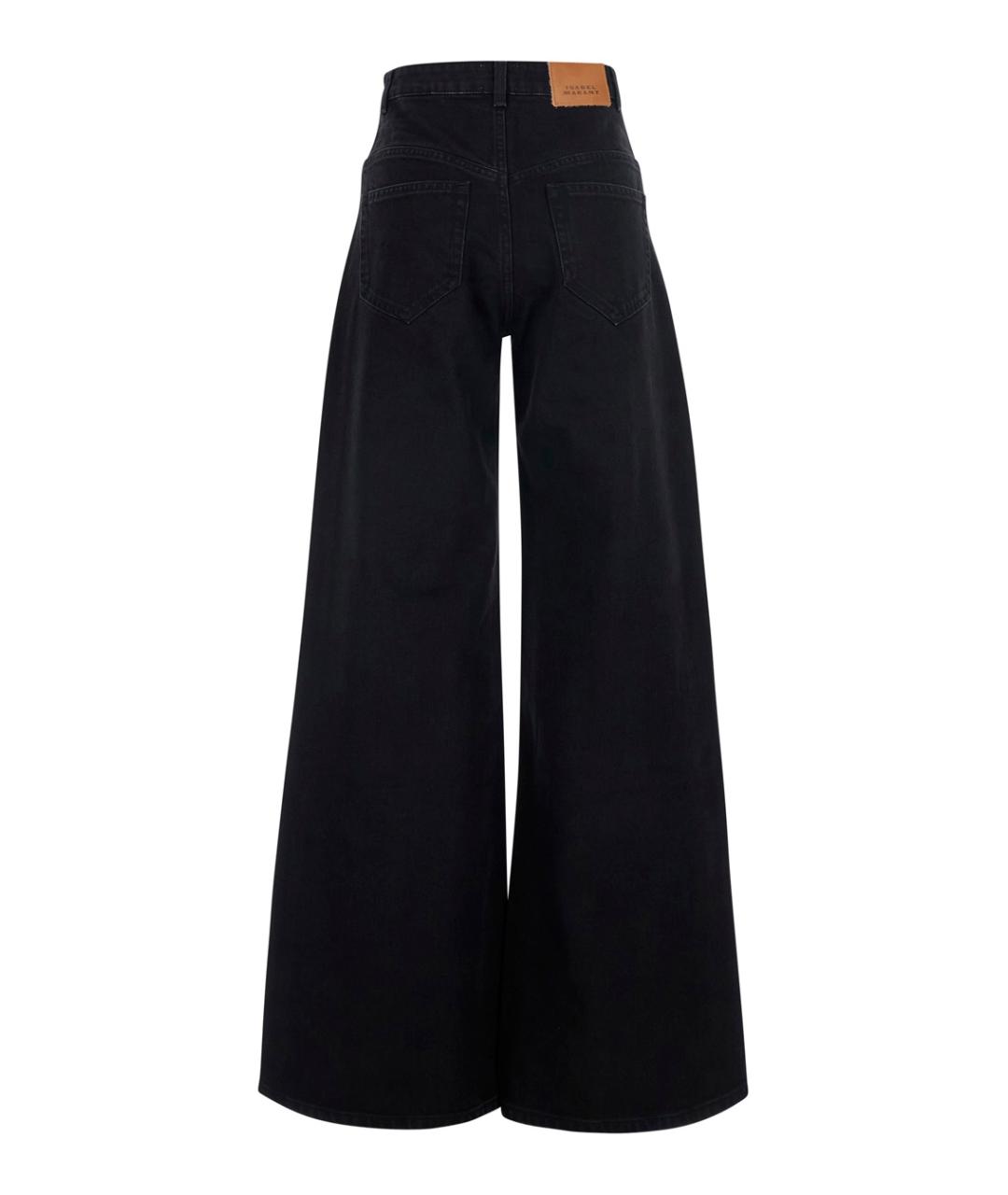 ISABEL MARANT Черные хлопковые прямые джинсы, фото 2