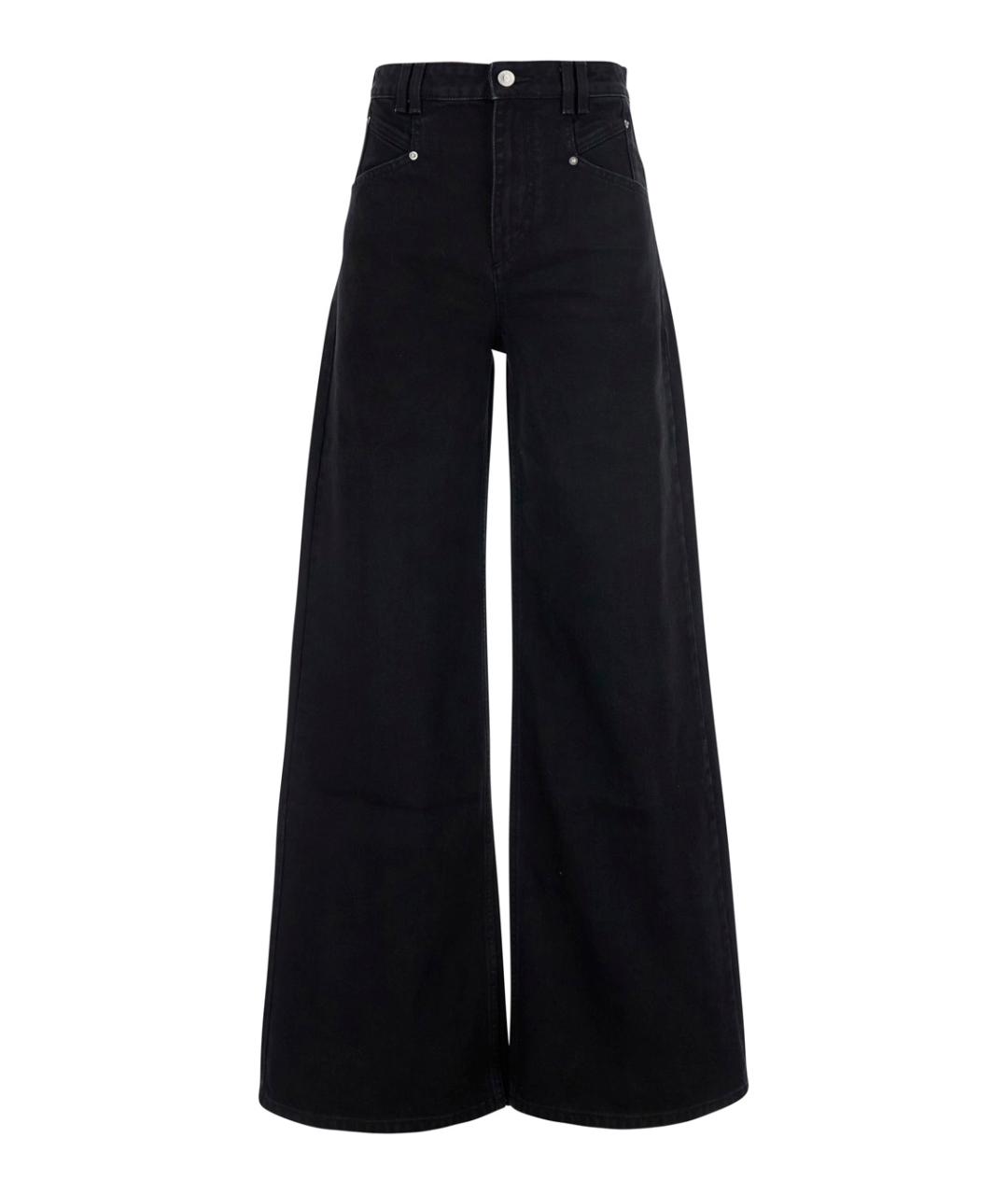 ISABEL MARANT Черные хлопковые прямые джинсы, фото 1