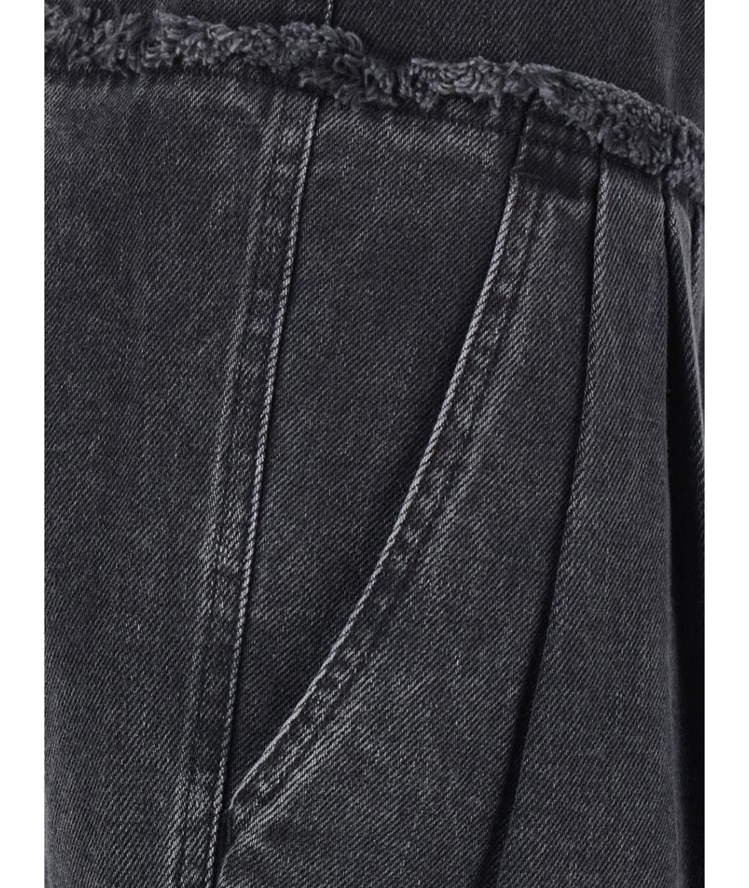 ISABEL MARANT Черные хлопковые прямые джинсы, фото 3