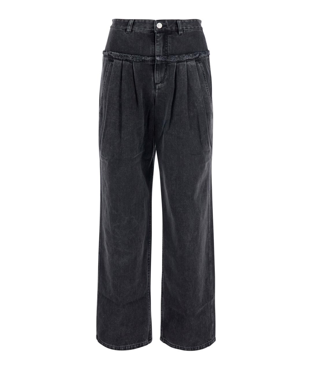 ISABEL MARANT Черные хлопковые прямые джинсы, фото 1