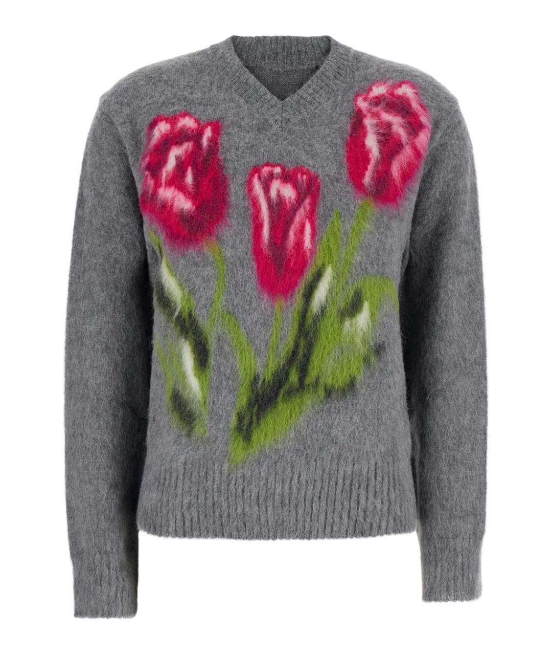 MAISON MARGIELA Серый шерстяной джемпер / свитер, фото 1