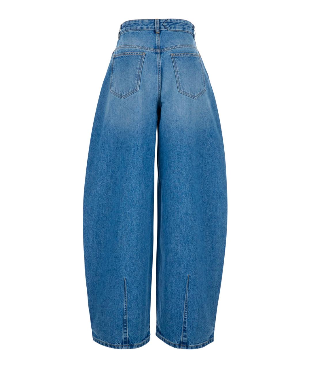 JACQUEMUS Синие хлопковые прямые джинсы, фото 2