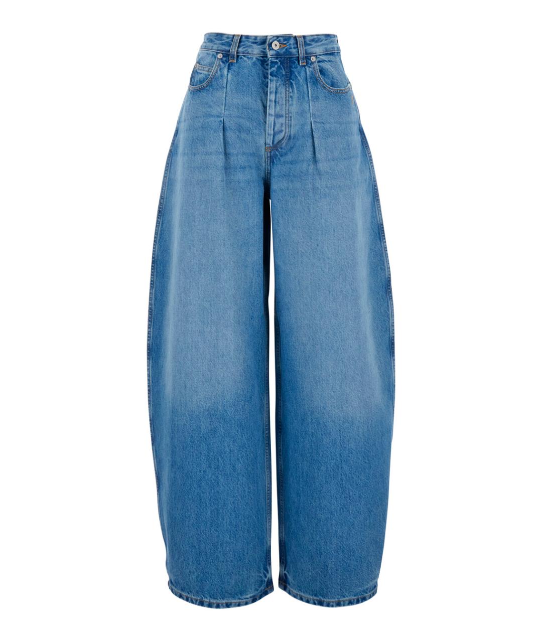 JACQUEMUS Синие хлопковые прямые джинсы, фото 1
