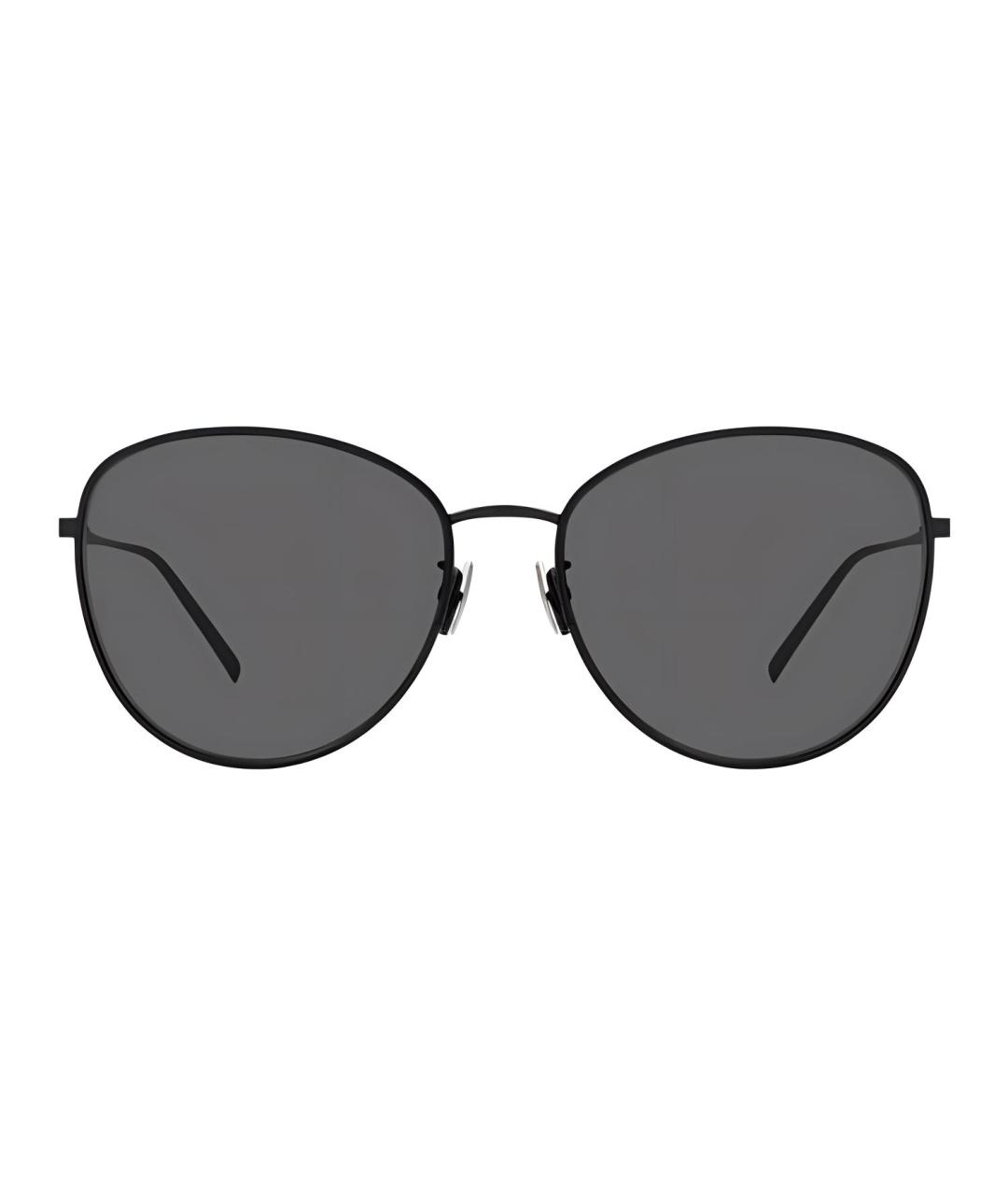 SAINT LAURENT Черные металлические солнцезащитные очки, фото 2