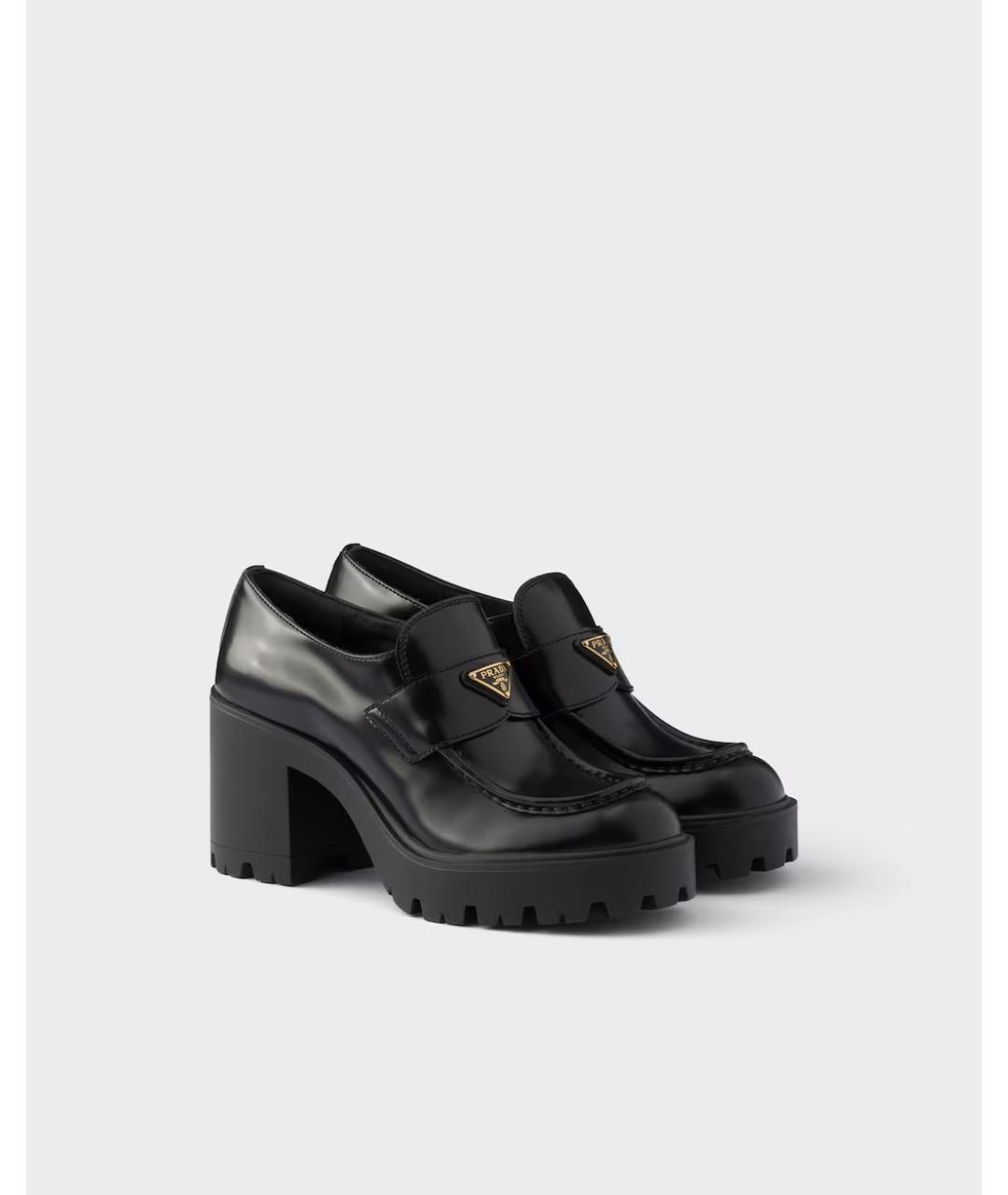 PRADA Черные кожаные лоферы, фото 5