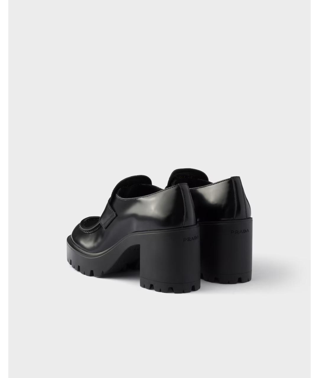 PRADA Черные кожаные лоферы, фото 3