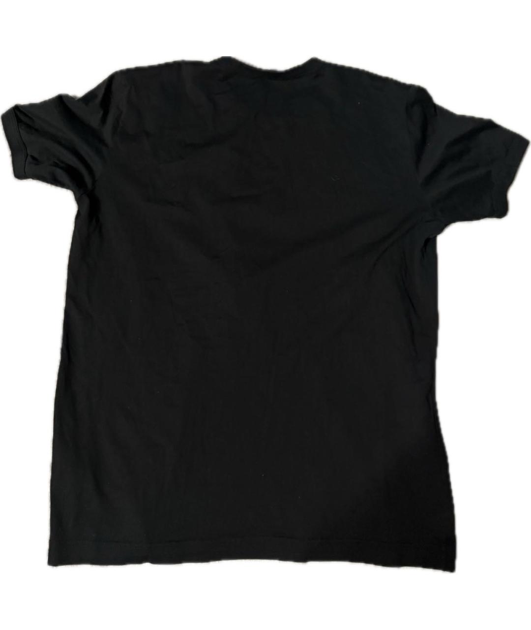 DOLCE&GABBANA Черная хлопковая футболка, фото 2