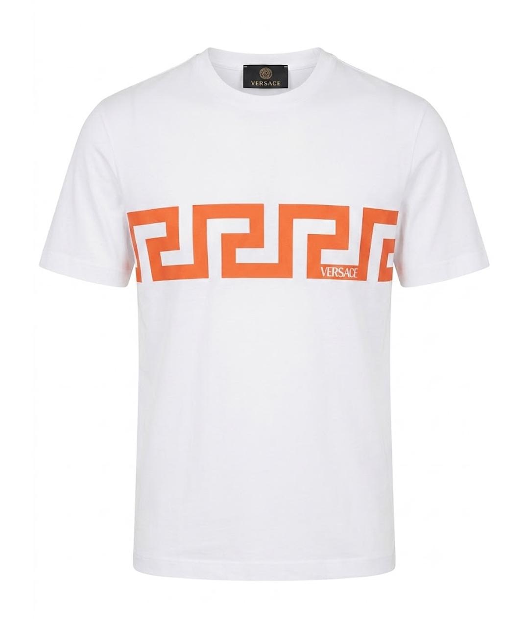 VERSACE Белая хлопковая футболка, фото 1