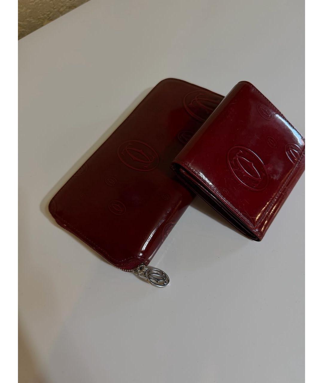 CARTIER Красный кошелек из лакированной кожи, фото 5