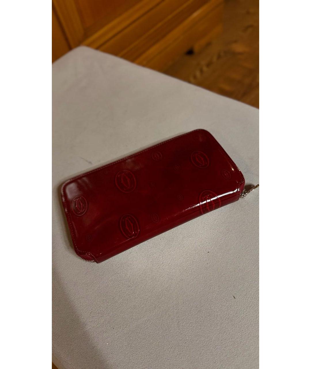 CARTIER Красный кошелек из лакированной кожи, фото 3