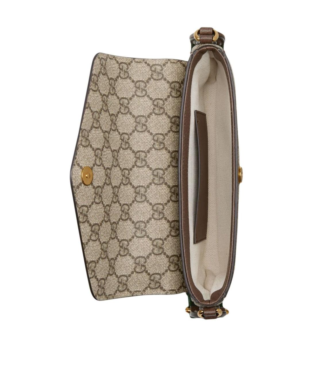 GUCCI Бежевая тканевая сумка через плечо, фото 5