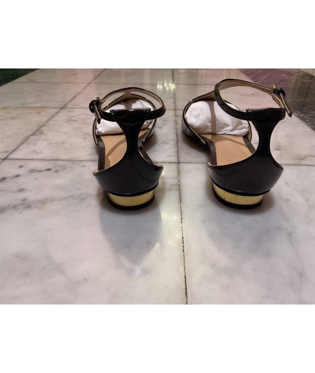 BOTTEGA VENETA Черные кожаные балетки, фото 4