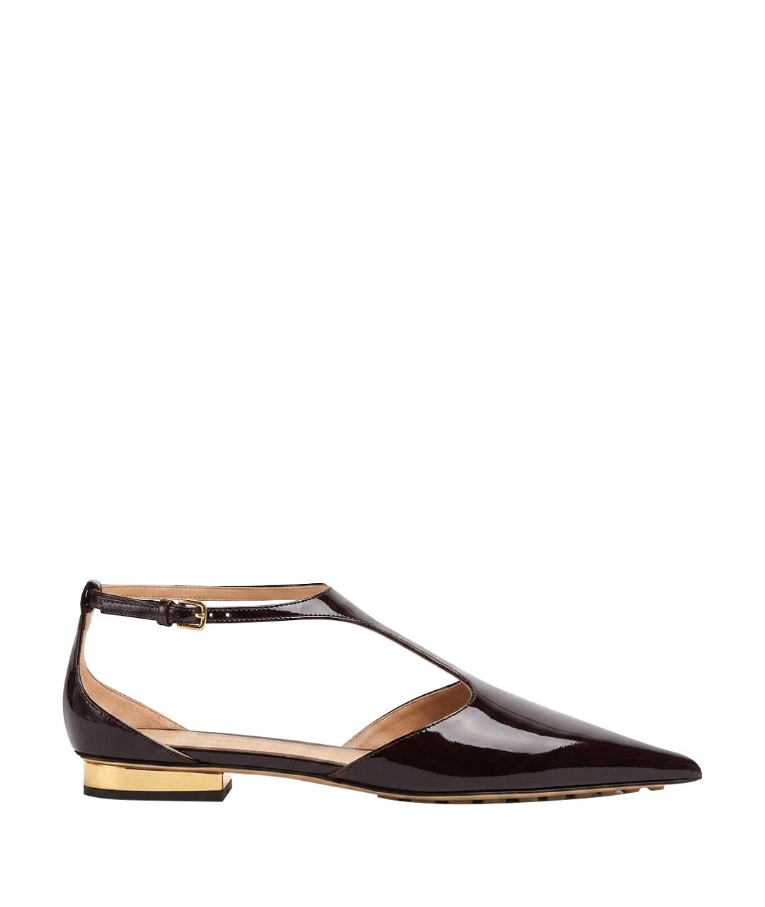 BOTTEGA VENETA Черные кожаные балетки, фото 1