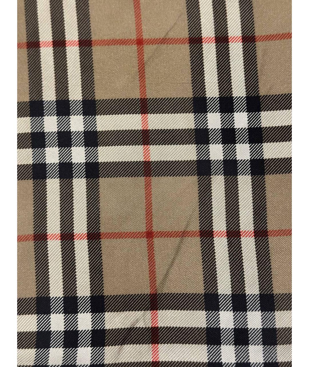 BURBERRY Бежевый шелковый шарф, фото 4