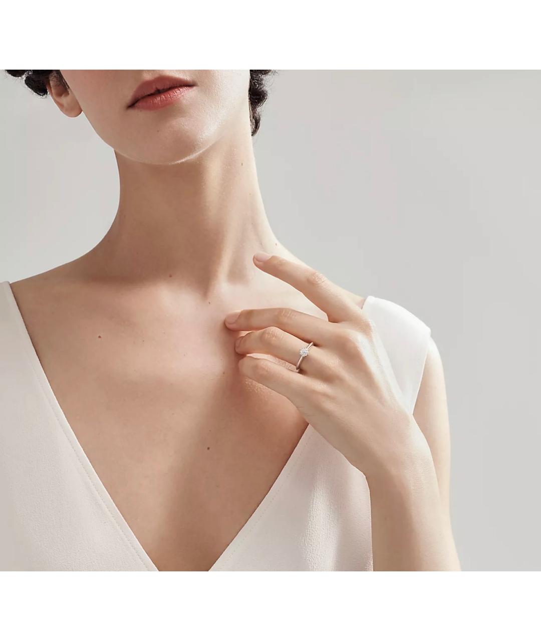 TIFFANY&CO Белое платиновое кольцо, фото 2