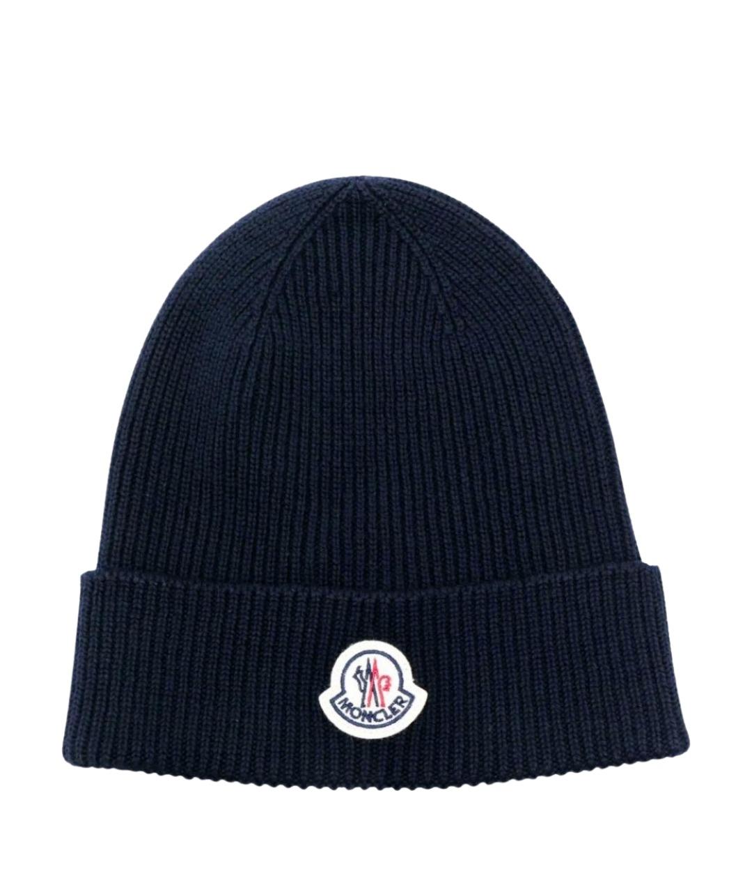 MONCLER Синяя шапка, фото 1