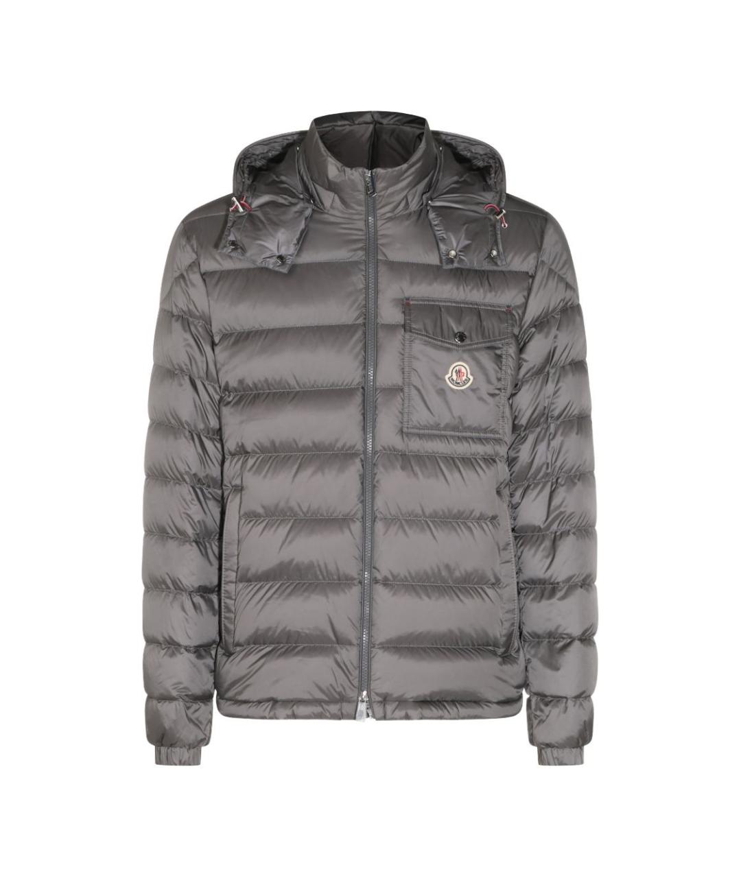 MONCLER Серый пуховик, фото 1