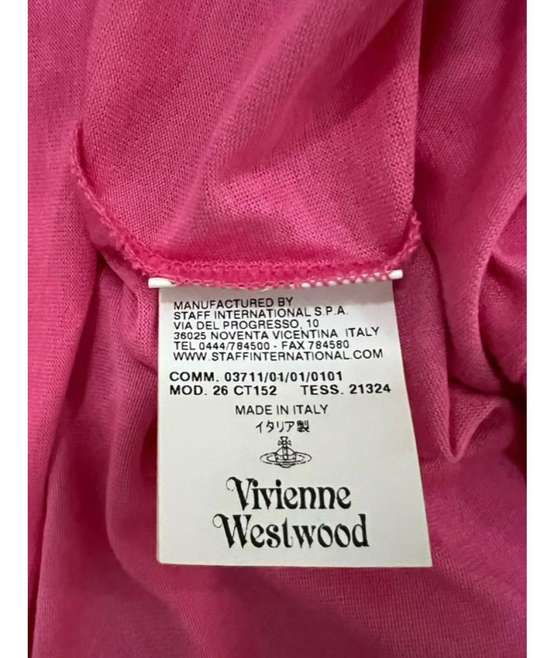 VIVIENNE WESTWOOD Розовое вискозное коктейльное платье, фото 8