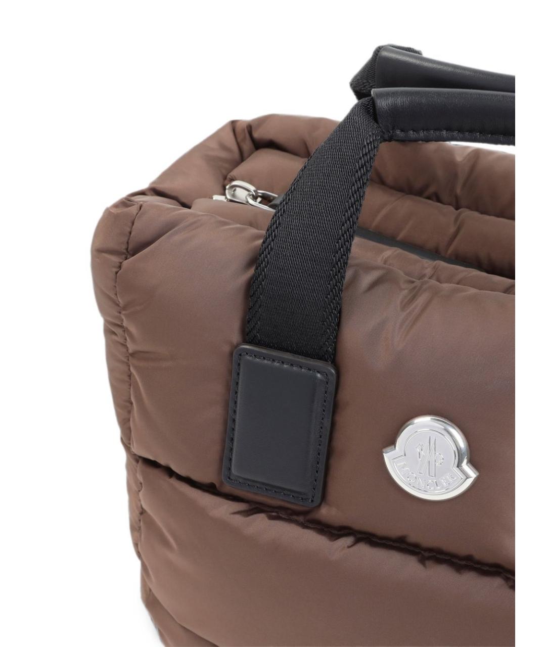 MONCLER Бордовая синтетическая сумка тоут, фото 2