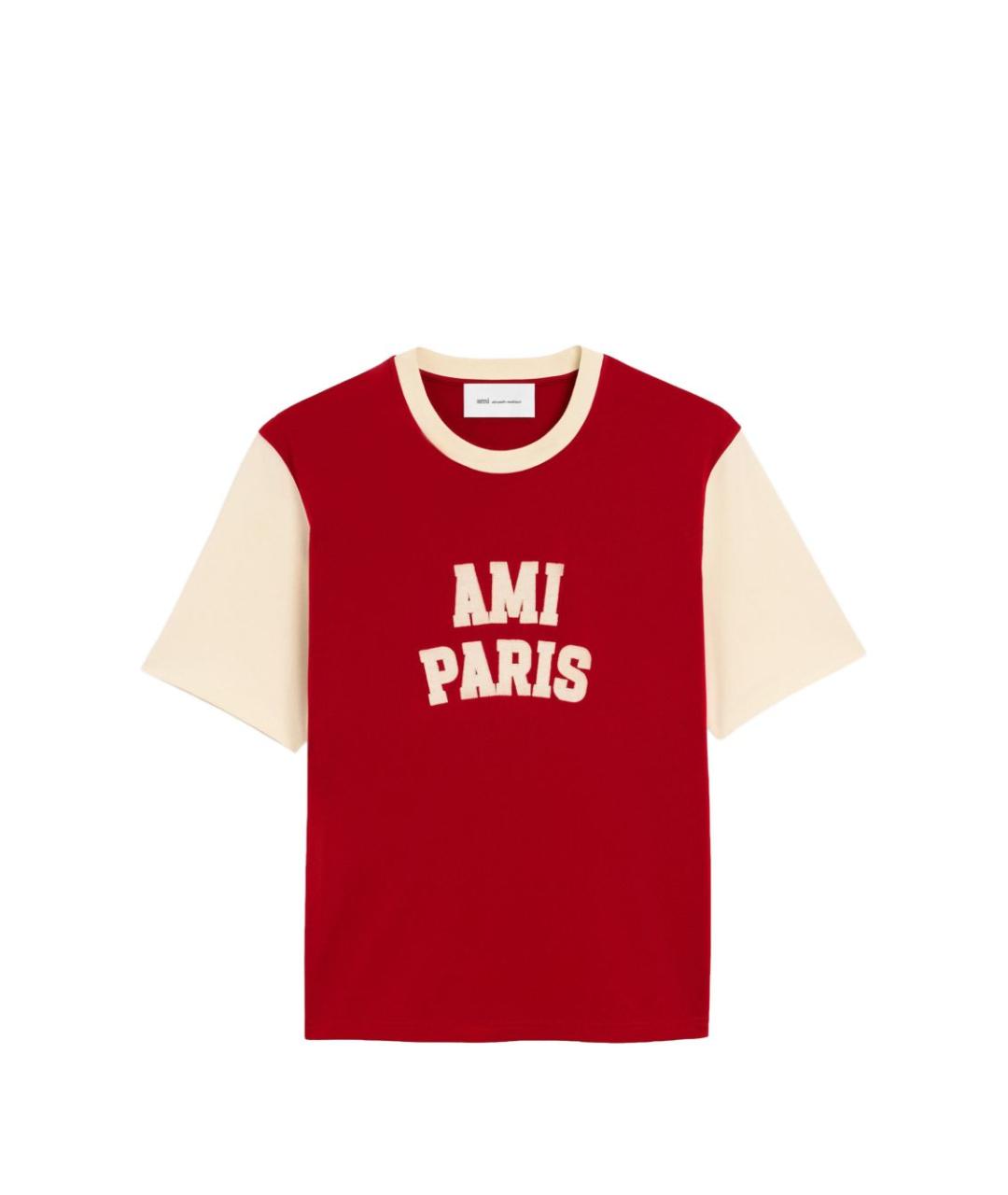Ami Paris Красная хлопковая футболка, фото 1
