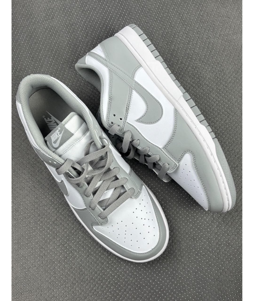 NIKE Серые кожаные низкие кроссовки / кеды, фото 6