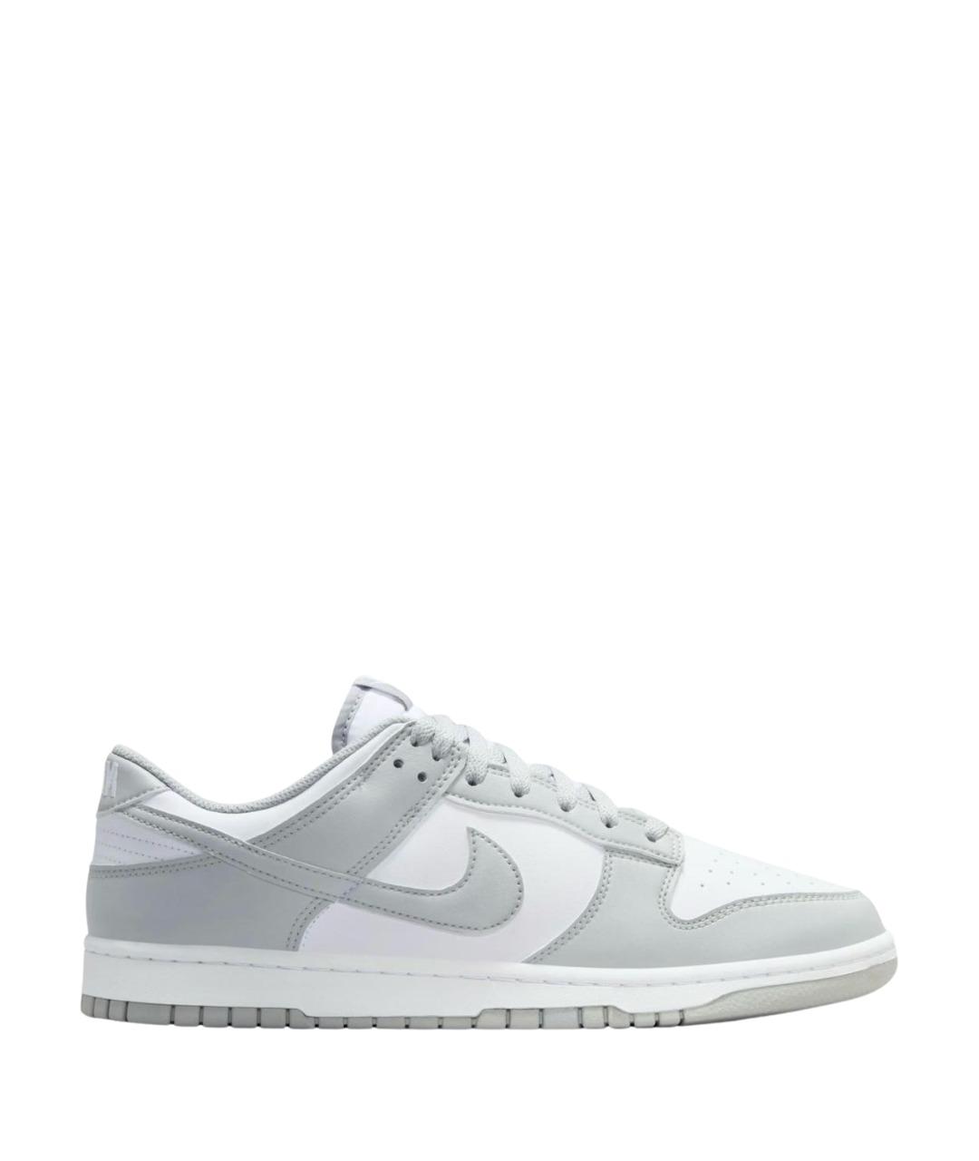 NIKE Серые кожаные низкие кроссовки / кеды, фото 1